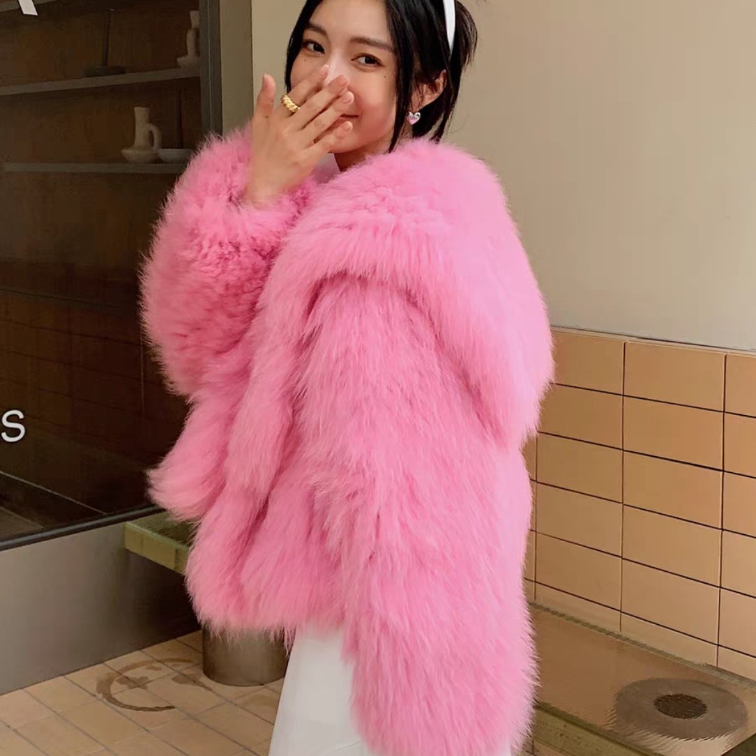 孤品皮草清真狐狸毛貉子毛皮草外套女