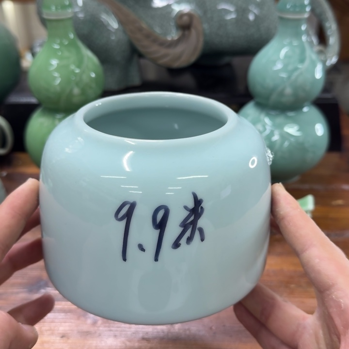 龙泉青瓷茶具微瑕4764