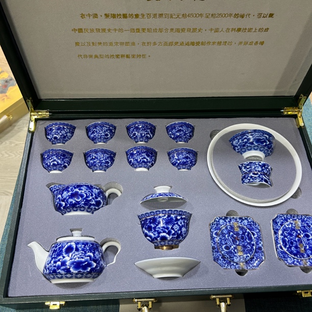 @@@@@@@@@@@@@@青花瓷缠枝莲全家福大茶具套装