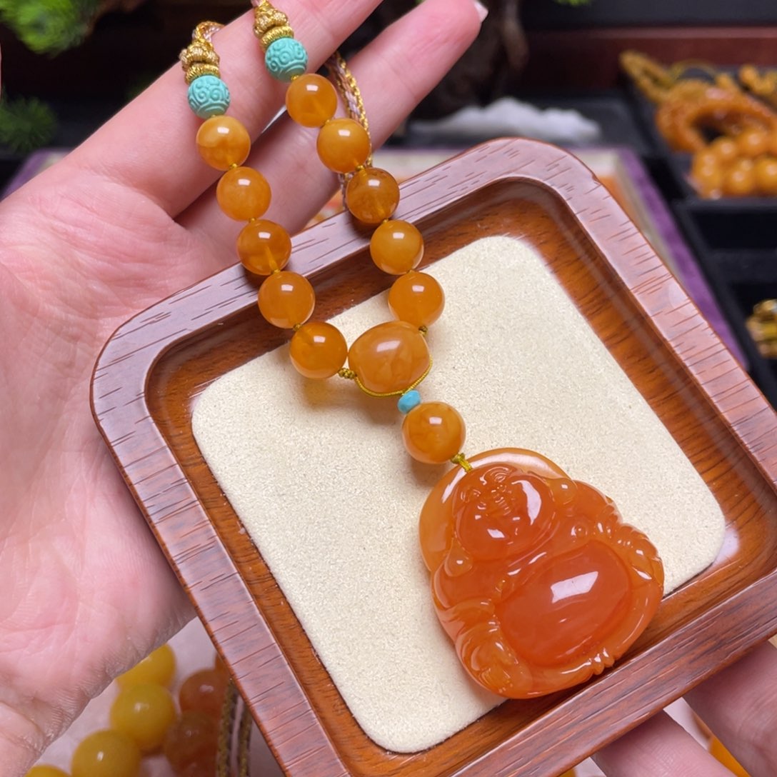 蜜蜡颈饰未镶嵌项链