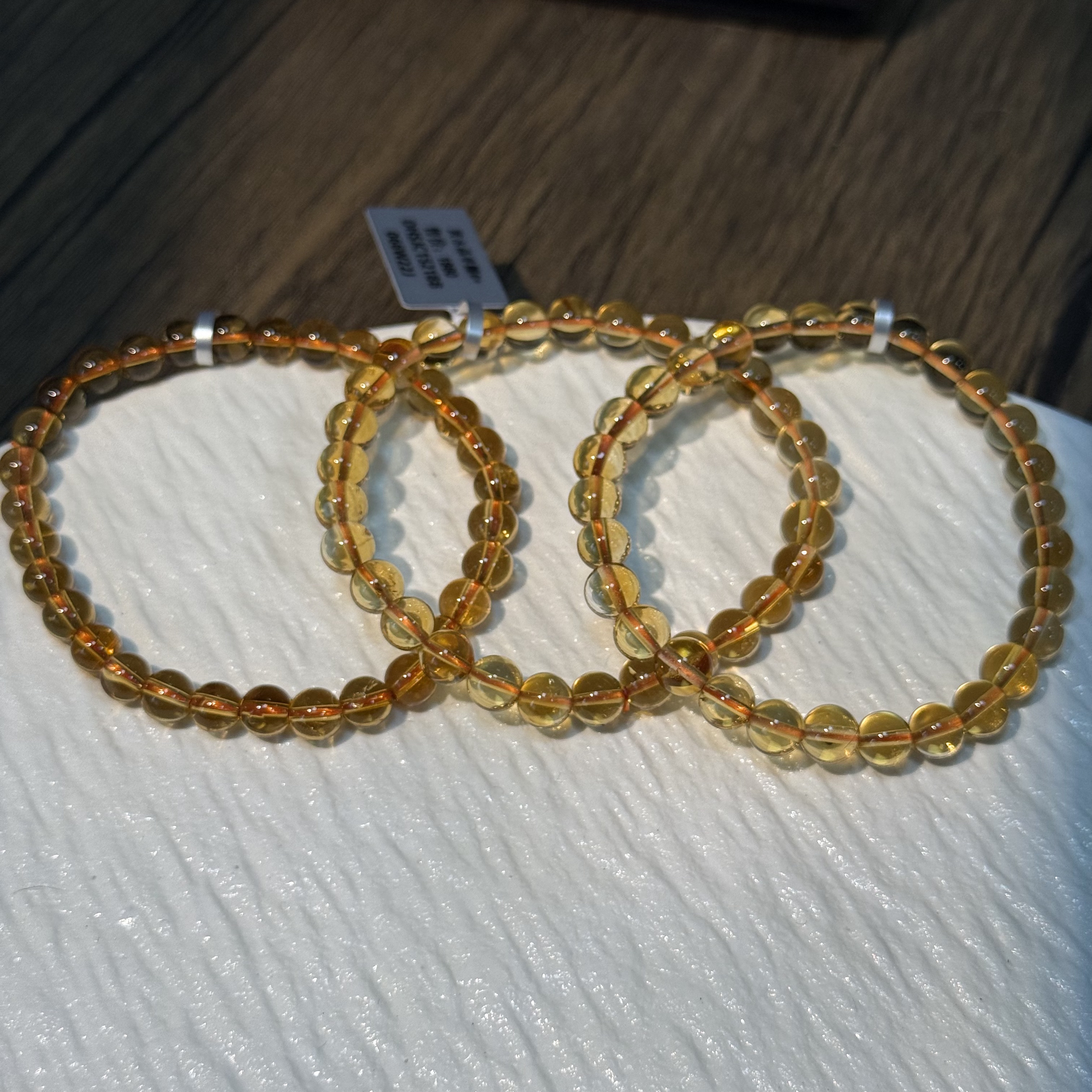 【书记甄选】天然黄水晶单圈手链 多样性发一件 约6mm 1521BB