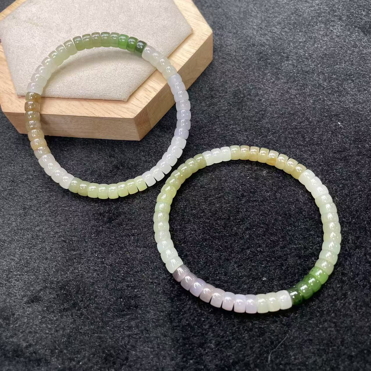 100493T02-3A8-和田玉多宝手串-约6mm-多样性/发一件 