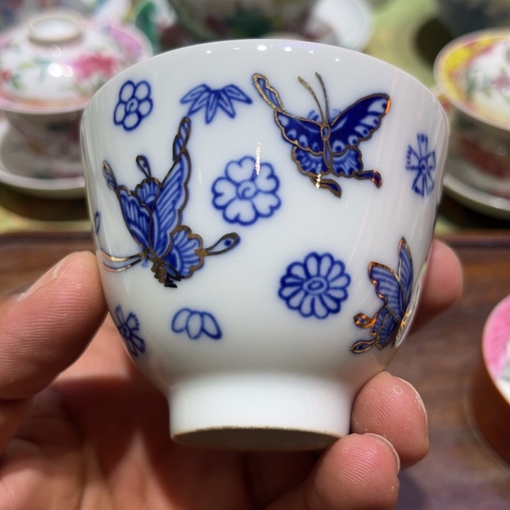  纯手绘精品盖碗杯