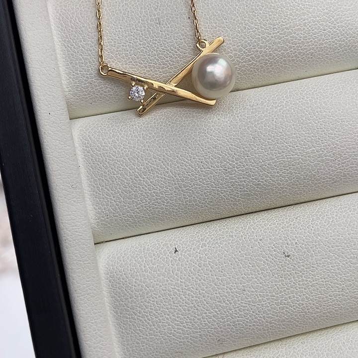 海水珍珠颈饰银S925镶嵌