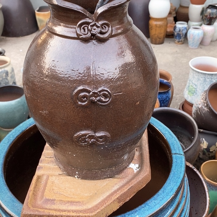 紫砂花盆高28口13手工瑕疵