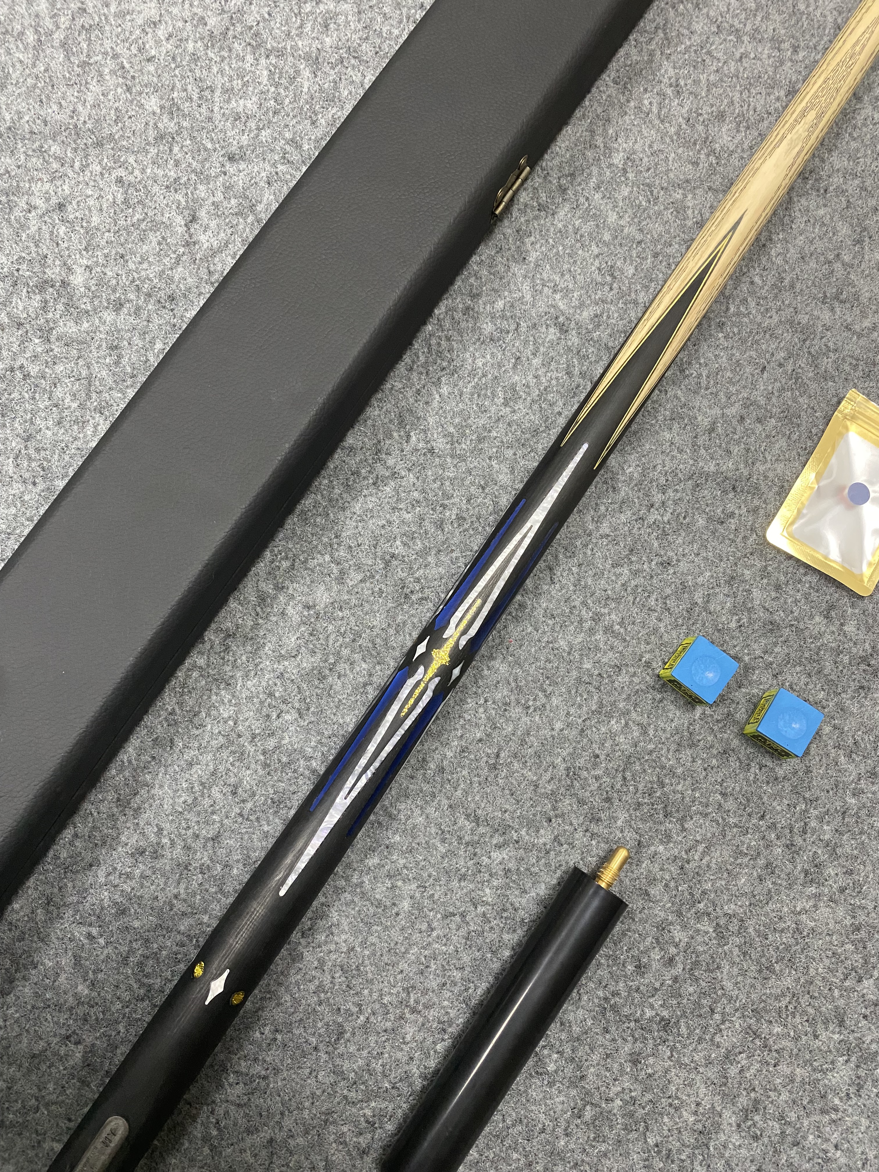 星灵手工小头台球杆中式手工台球杆手工镶嵌台球杆中八台球套装