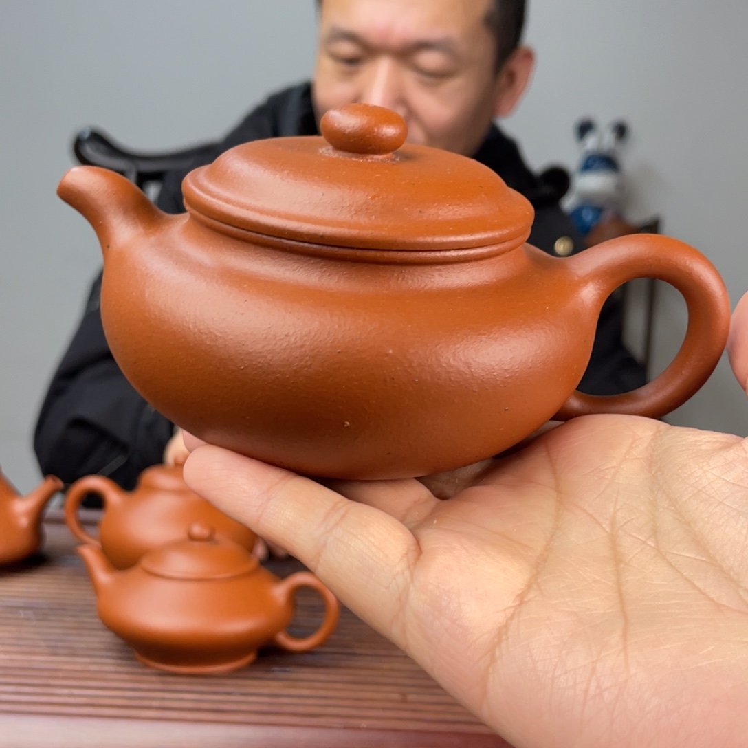 茶壶朱泥老朱泥扁腹220cc