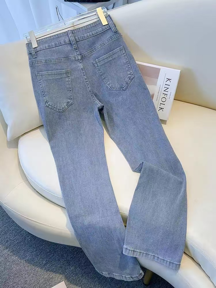 1131-1140春款牛仔阔腿百搭