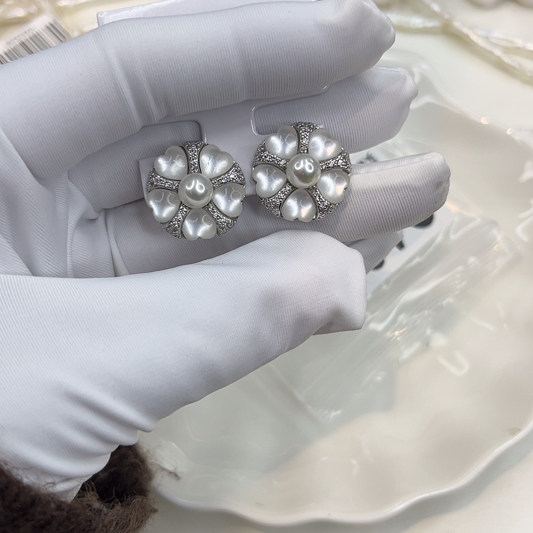 耳饰合金淡水珍珠