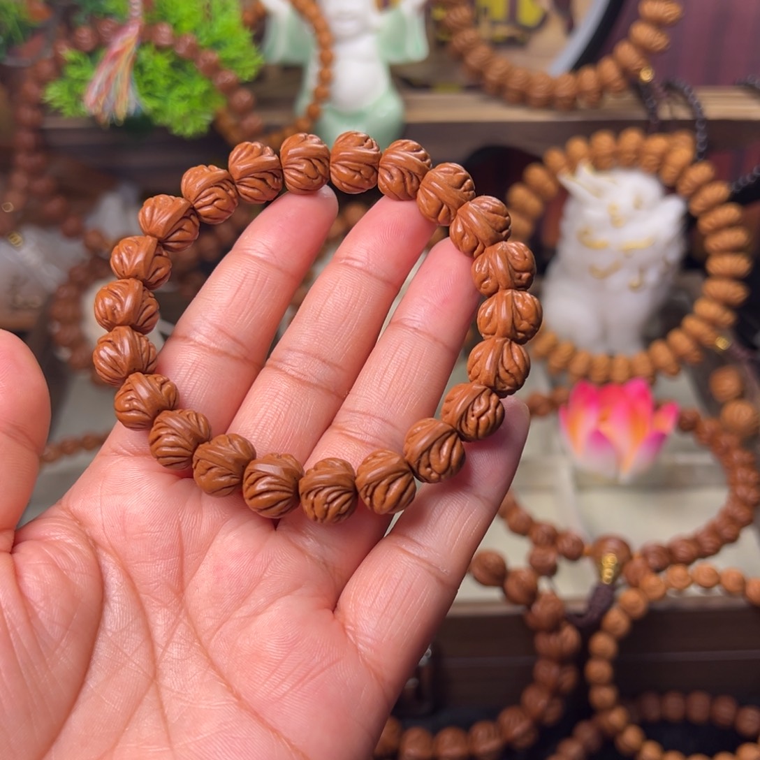 嗯***哼桃核手串双脊龙手串12