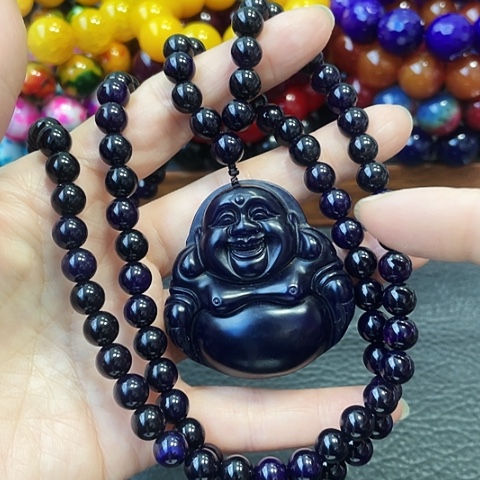 玛瑙未镶嵌手饰紫杉醇佛公