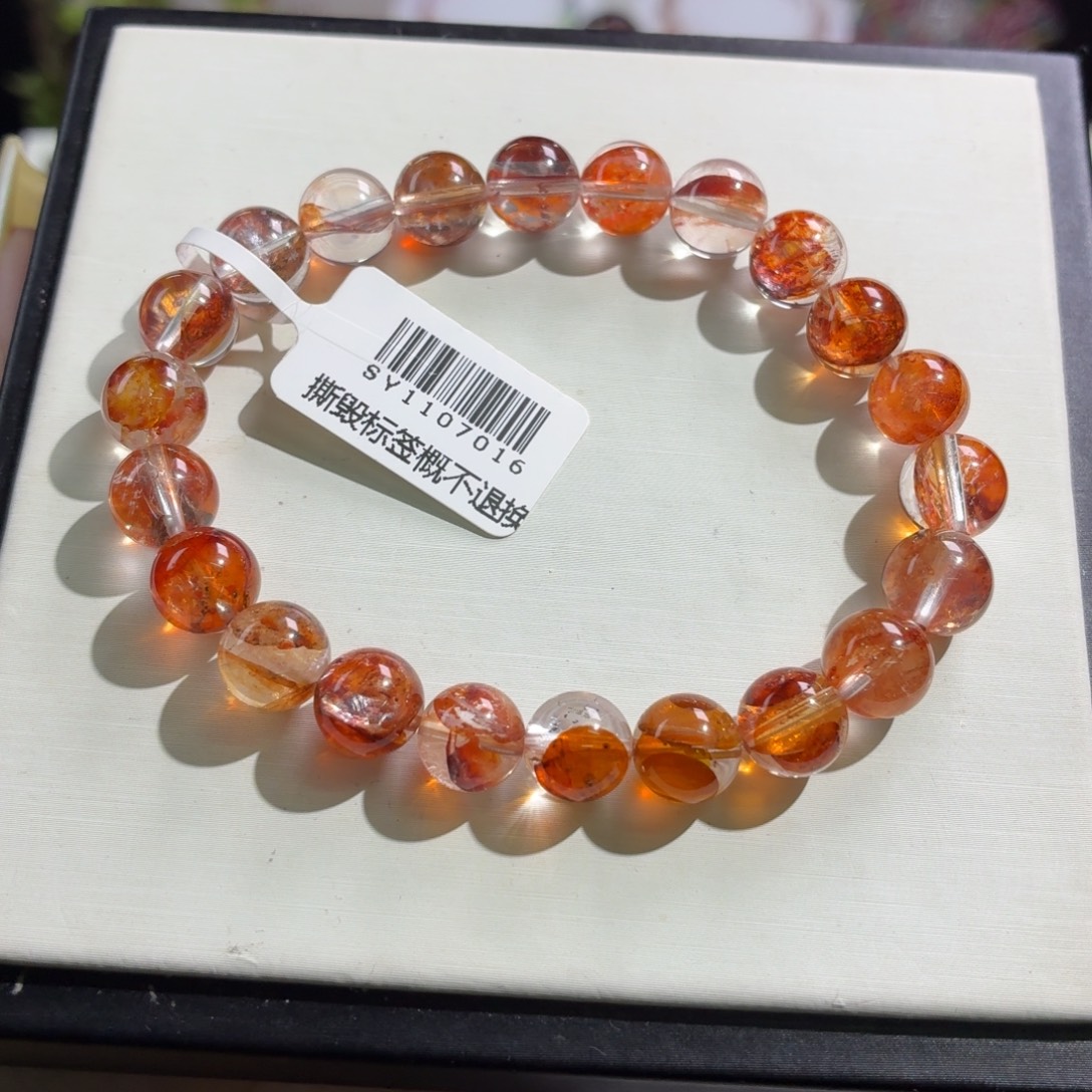 未镶嵌水晶手串胶花水晶8+