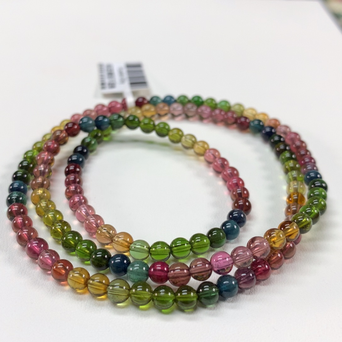 碧玺手链未镶嵌4:3毫米左右