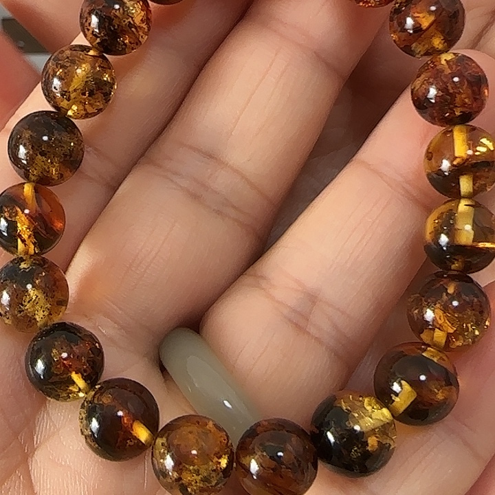 琥珀（花珀）未镶嵌手链手串