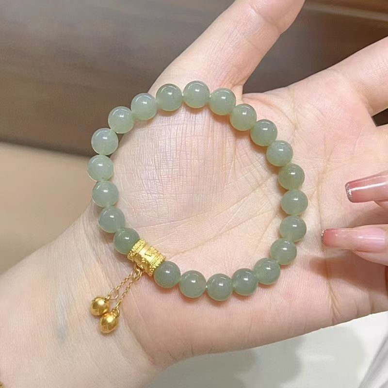 卡8mm晴水和田玉流苏莲蓬手串（多样性发一件）B-44