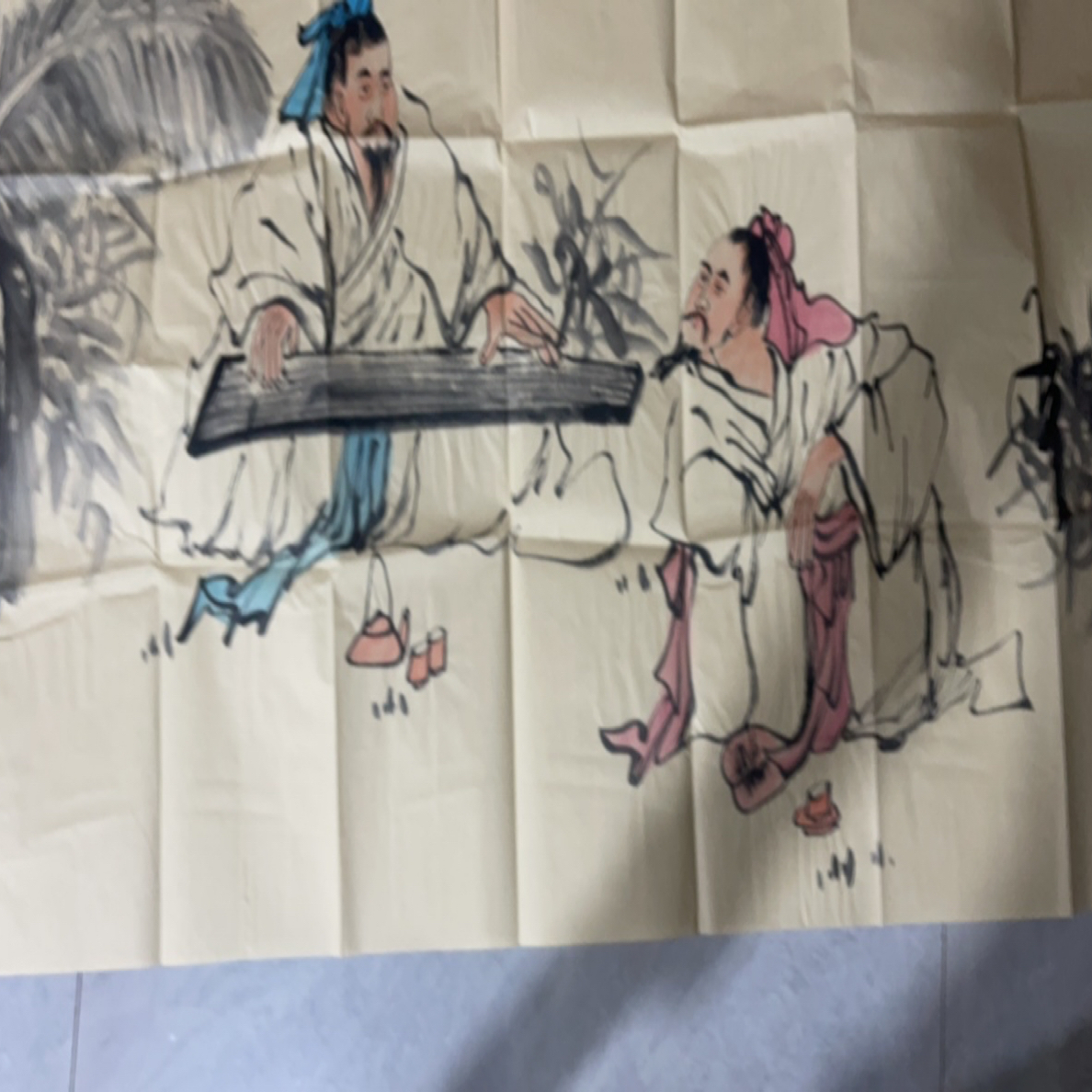 玖玖画院。 四尺人物