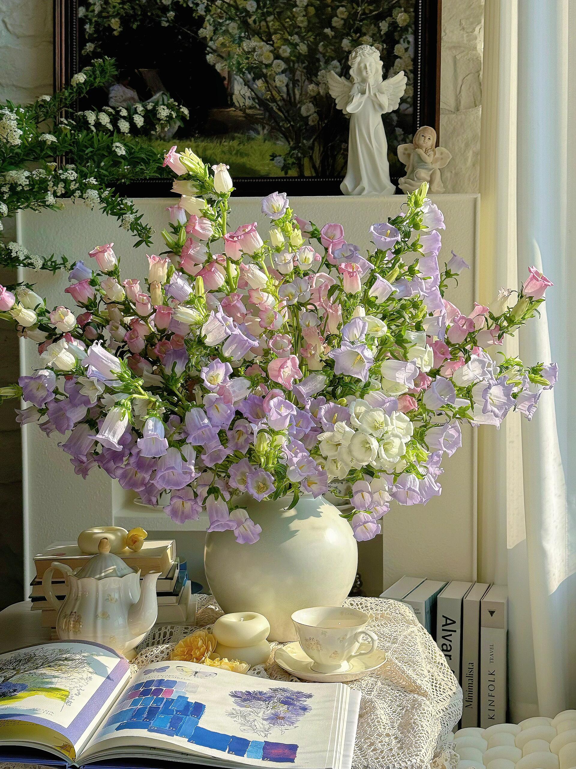 【买一送一】 粉、紫、白混色铃铛花一把 爆花神器可爱小风铃 鲜花 