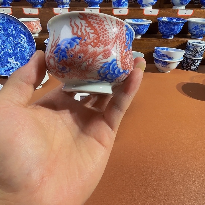 起****青花手工手绘杯子