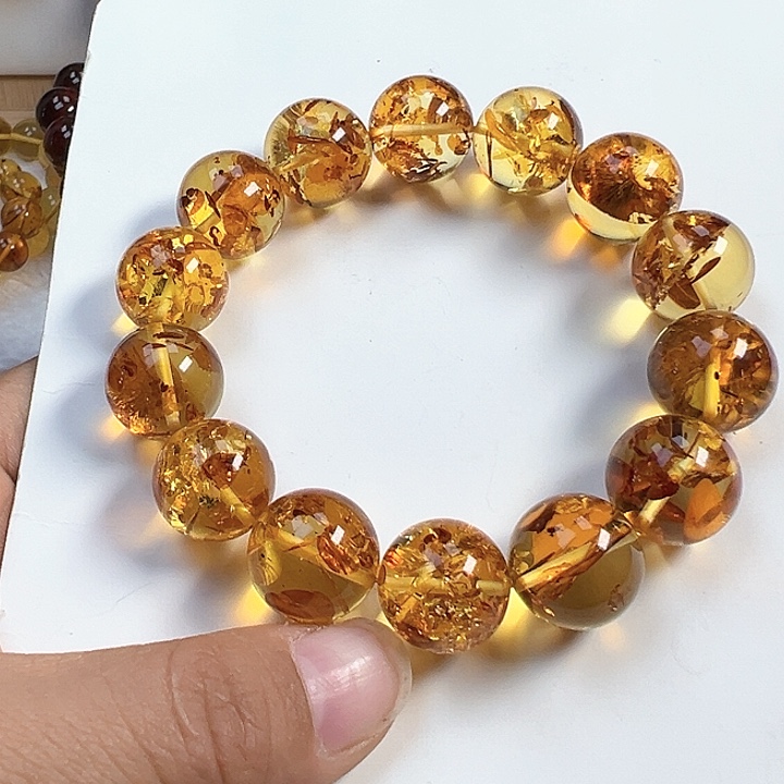 琥珀（花珀）项圈未镶嵌