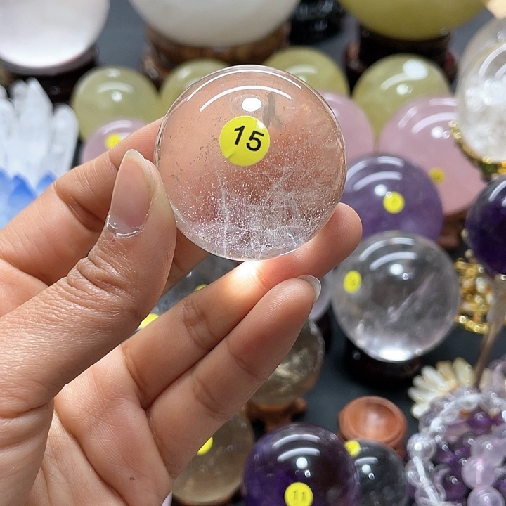 水晶水晶球白卡4.3，15号未镶嵌