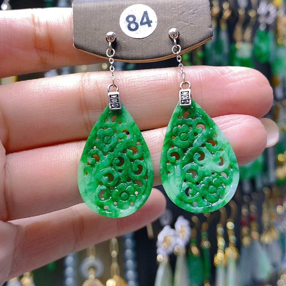 未镶嵌翡翠耳饰翡翠