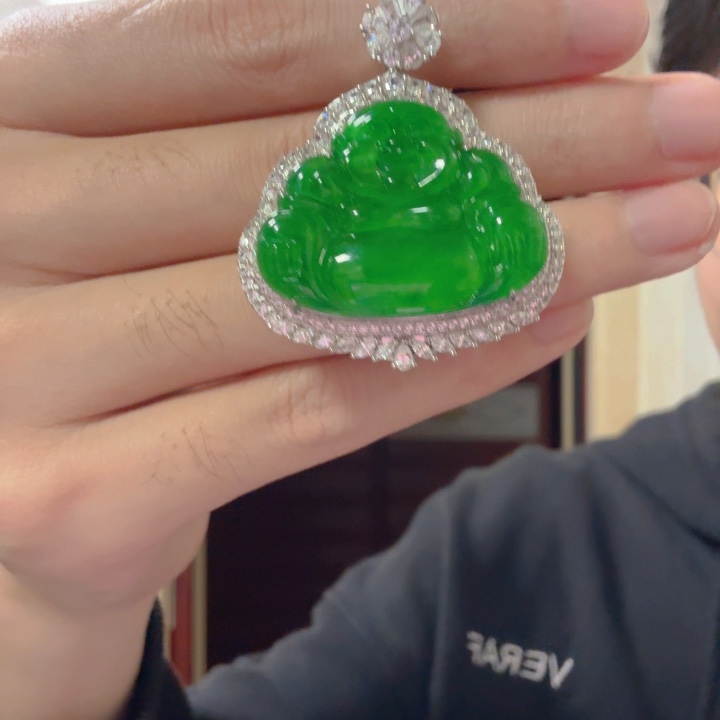 翡翠银S925镶嵌颈饰吊坠