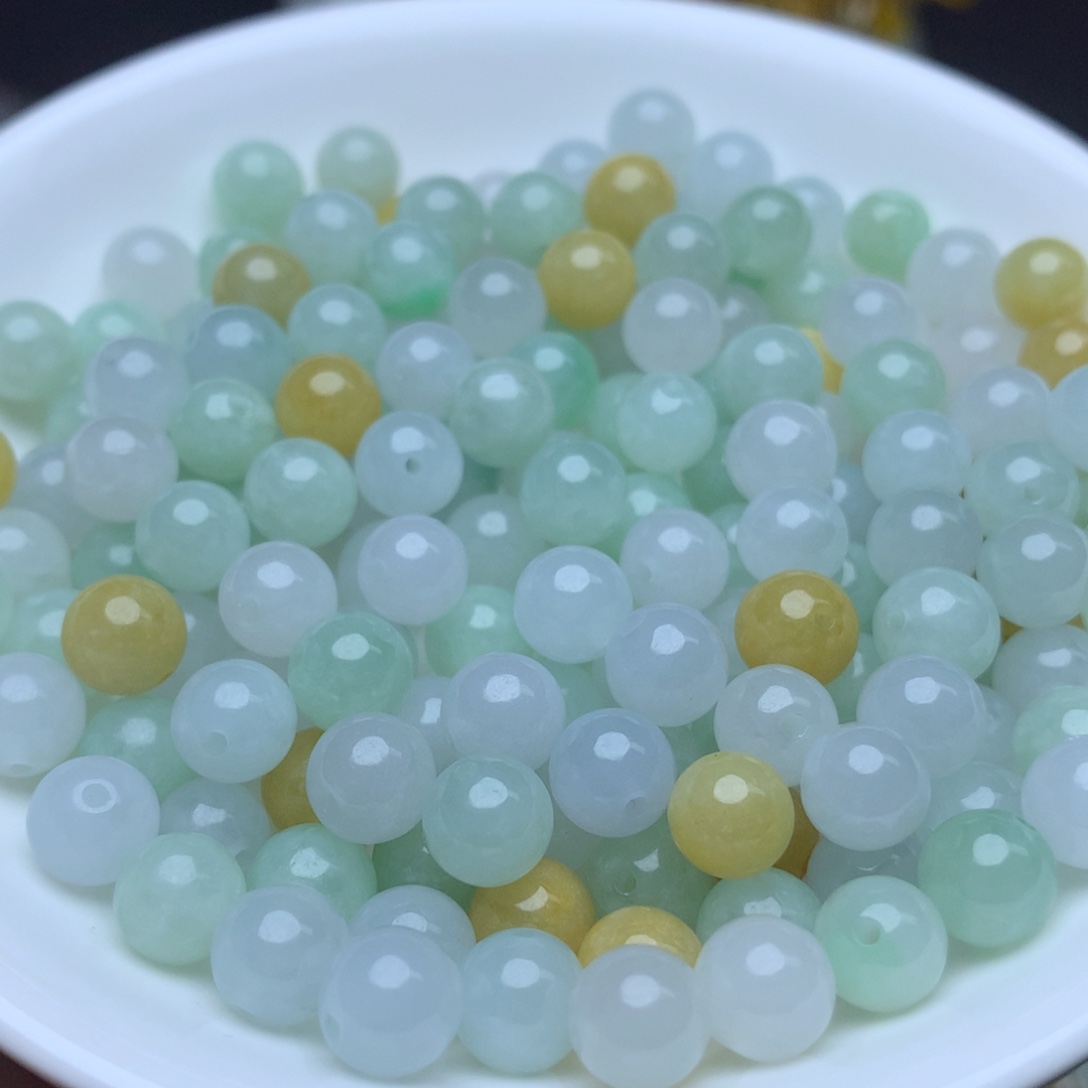 【闪购商品】翡翠手链未镶嵌卡7.3冰三彩10个