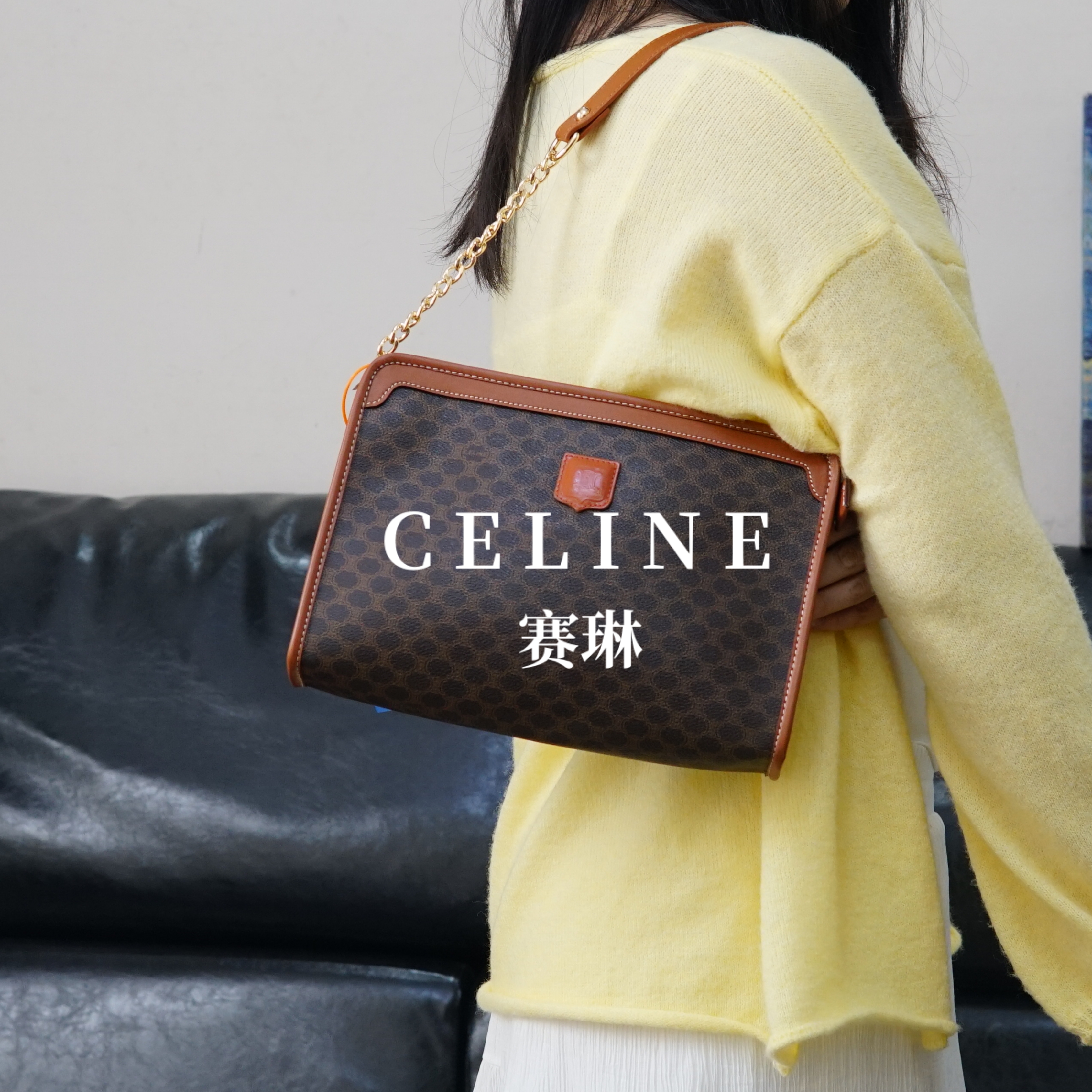 95新 Celine/思琳 老花单肩包/EE04404007/4007
