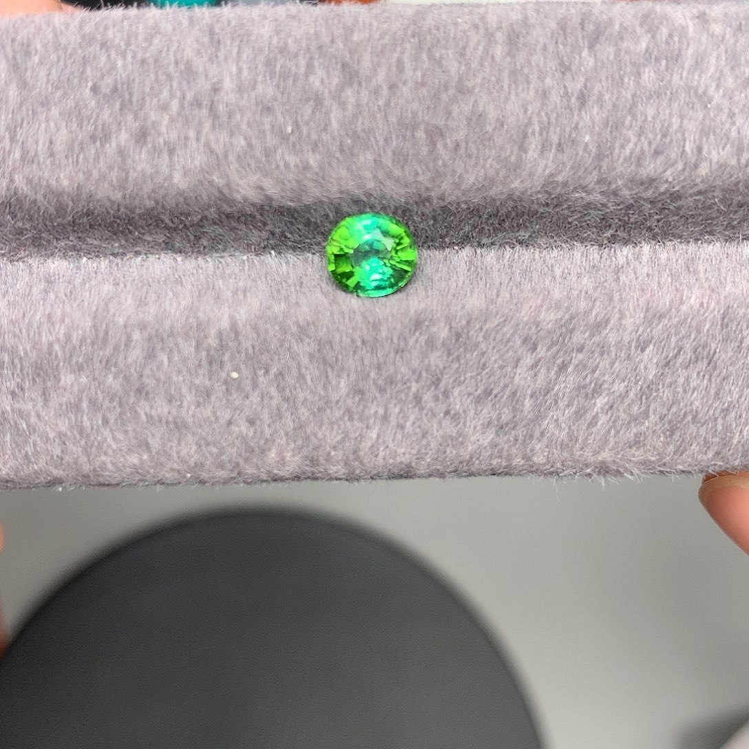 碧玺珠宝奇石未镶嵌阿富汗蓝绿碧玺1.04克拉未镶嵌