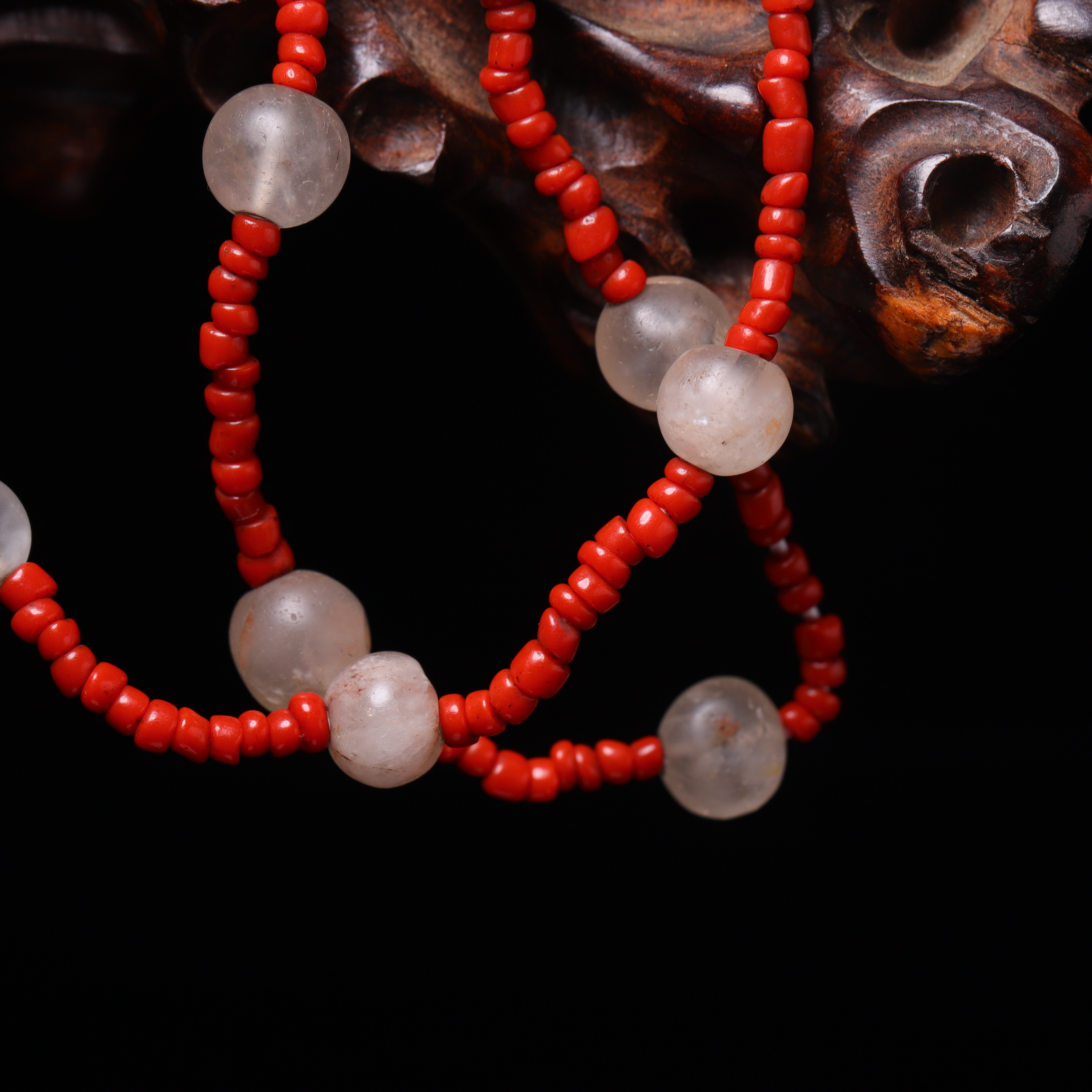 明代天然水晶琉璃项链-NX