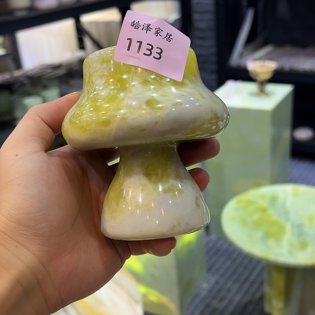 石材爱尔兰绿蘑菇杯1133