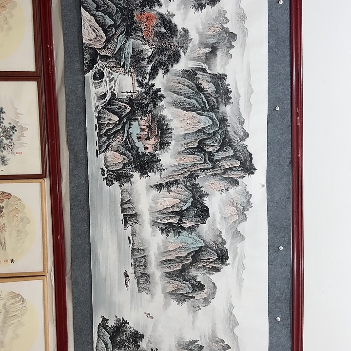 国画手绘国画云峰千里秀