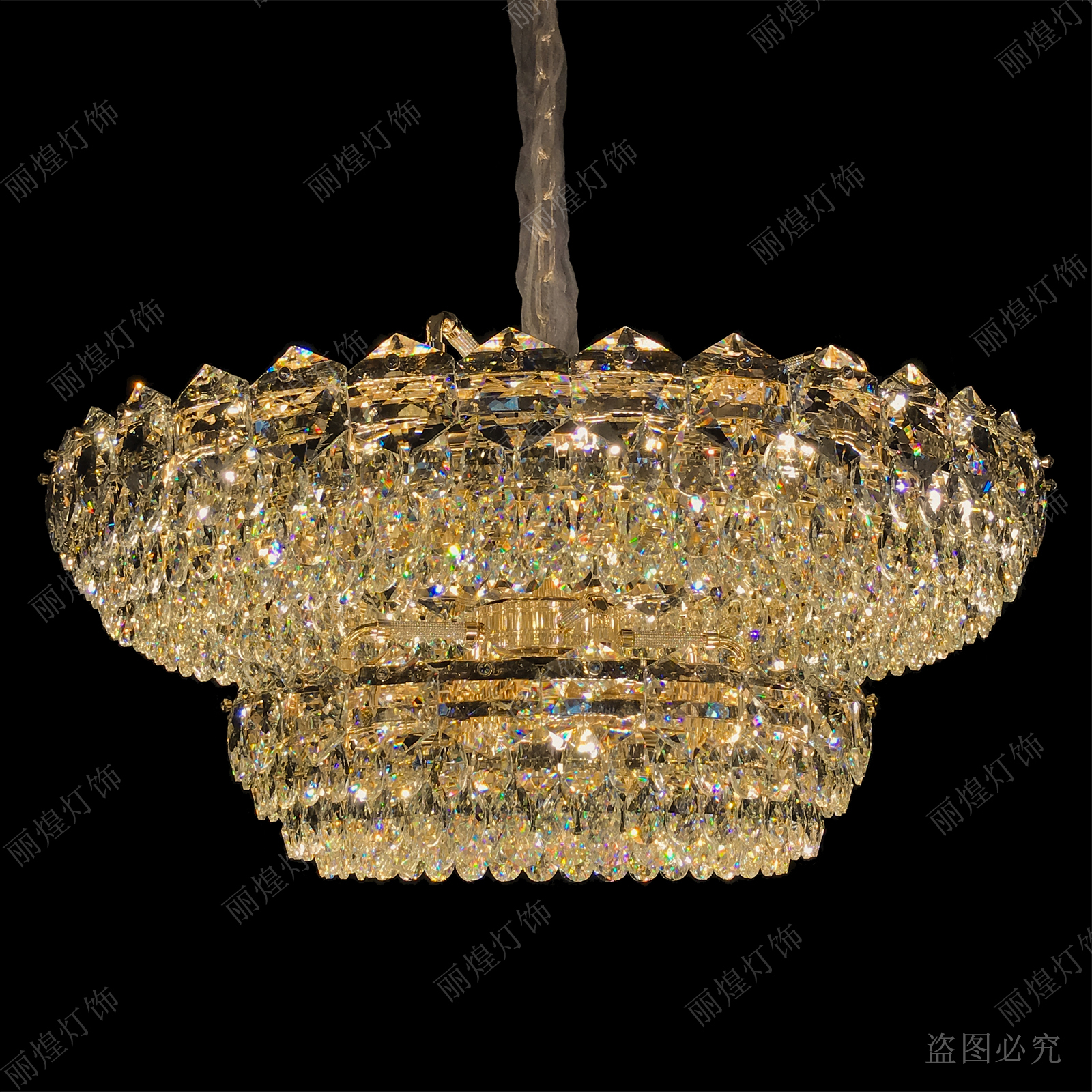 【丽煌灯饰】财源滚滚系列轻奢时尚创意大气别墅奢华简约水晶吊灯