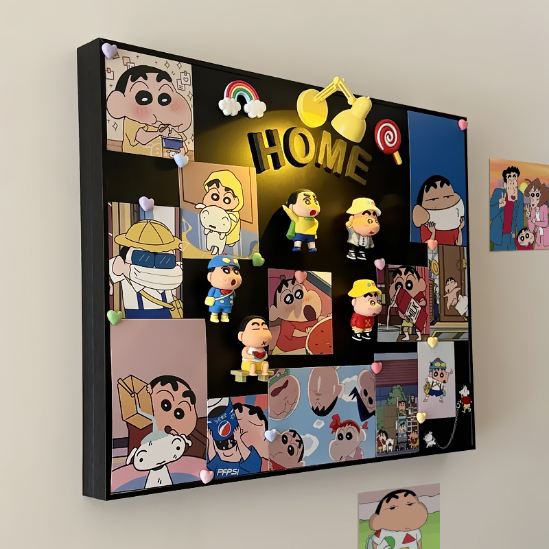 蜡笔小新DIY磁吸入户玄关挂画2025网红配电箱挂画装饰画电表箱