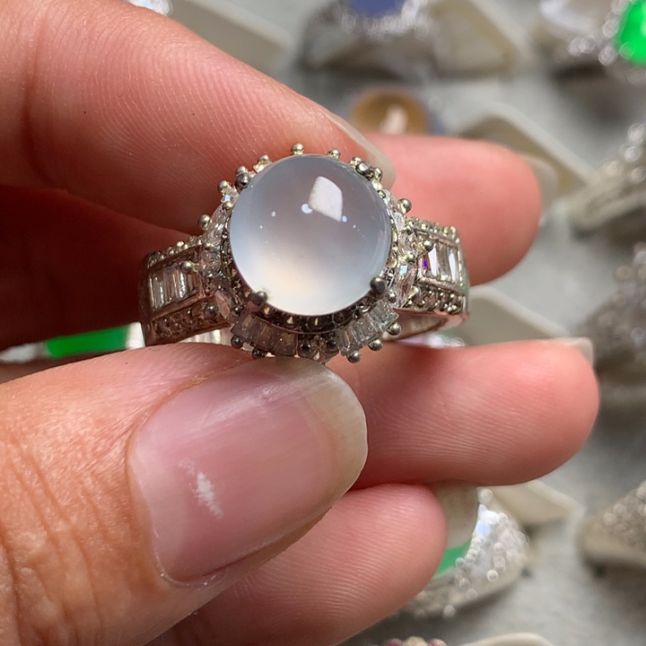 翡翠未镶嵌颈饰天然翡翠戒面