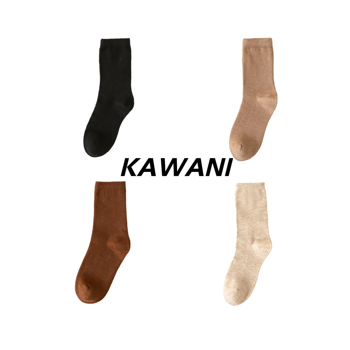 【KAWANI】秋冬森系保暖中筒羊毛袜