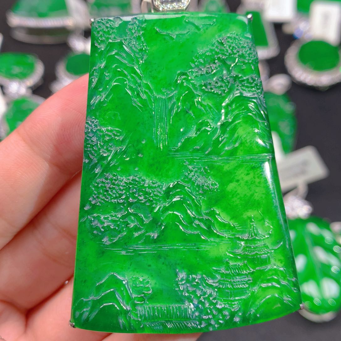 翡翠银S925镶嵌颈饰11111111111