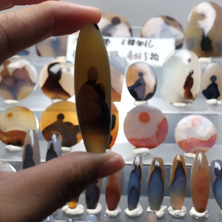 拾***舍玛瑙/玉髓银S925镀金镶嵌珠宝半成品