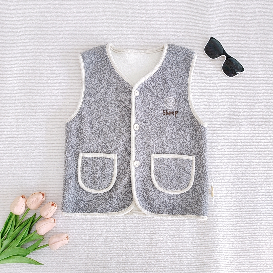 【仔仔】036 定制款亲子泰迪绒马甲