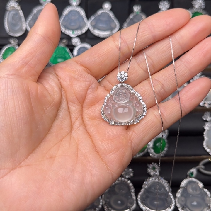 玛瑙/玉髓颈饰银S925镶嵌