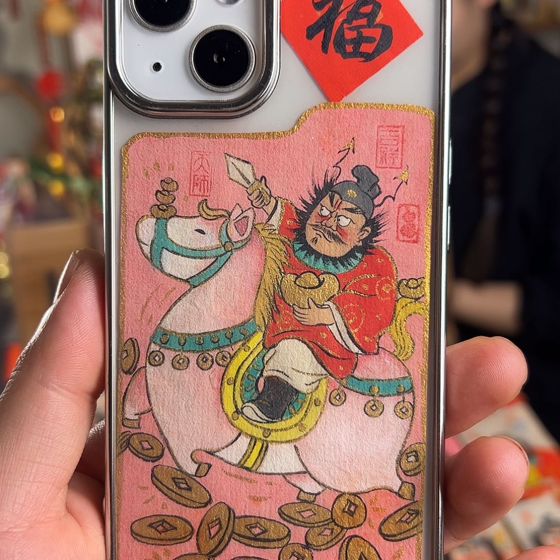 木***头纯手绘钟馗文创画