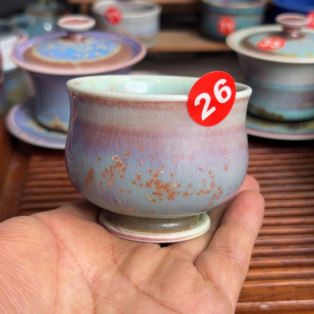 手工制作钧窑茶器