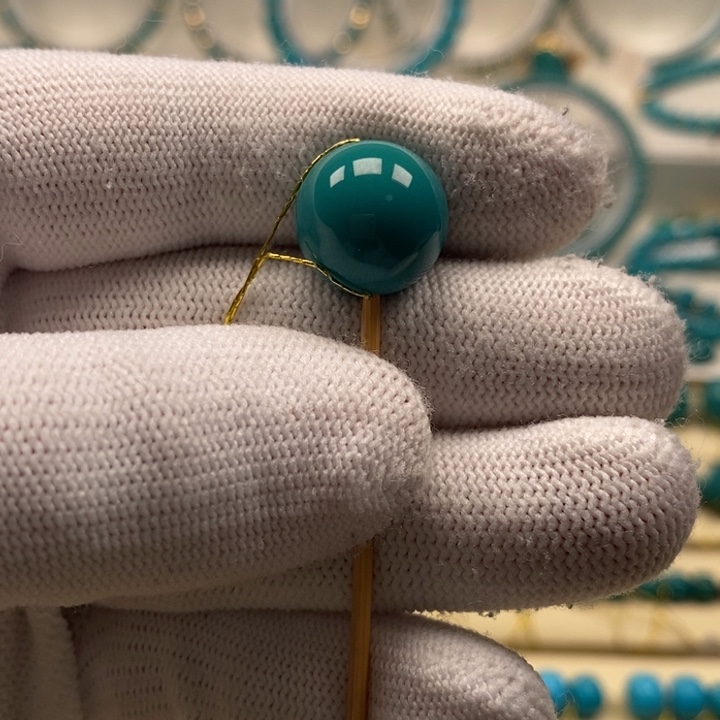 绿松石珠宝奇石18K金镶嵌