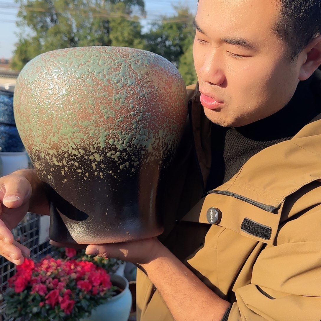 茶壶紫砂王嫂花盆1113-140高30口24