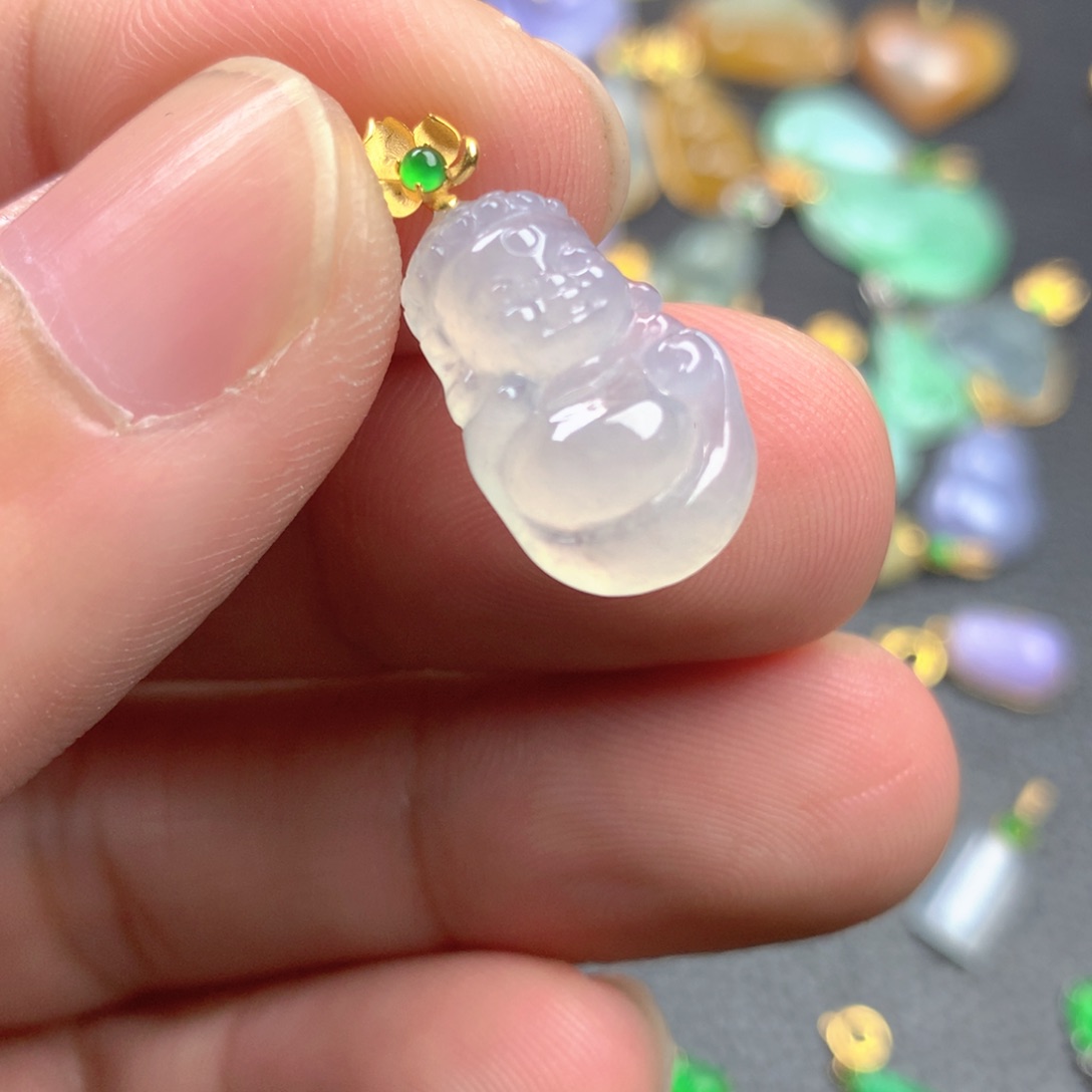 【闪购商品】颈饰18K金镶嵌翡翠翡翠