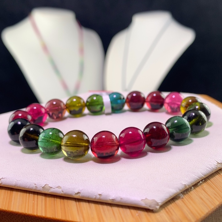 手链未镶嵌双色碧玺