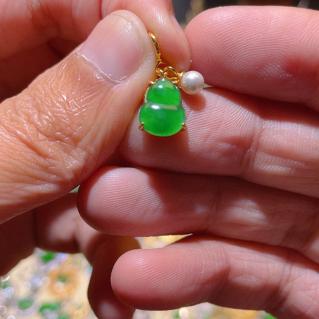 翡翠吊坠(不含链)银S925镶嵌