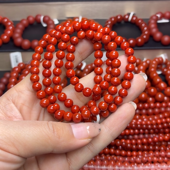 岁***声玛瑙/玉髓未镶嵌天然玛瑙手串多圈