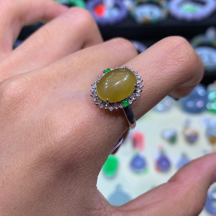 翡翠18K金镶嵌手链翡翠