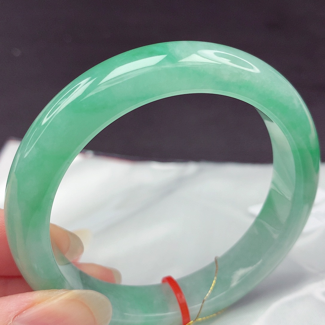 翡翠未镶嵌手镯54圈910